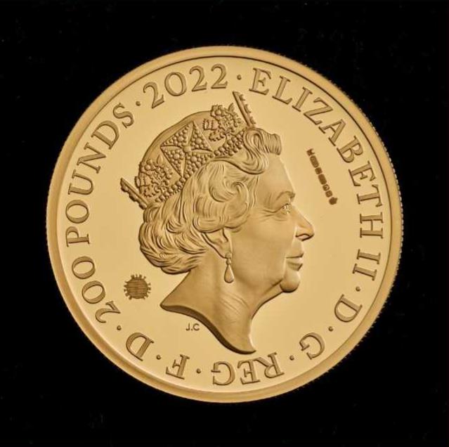 BRITISH MONARCHS KING GEORGE I 2022 2OZ GOLD PROOF TRIAL PIECE ONE OF A KIND!