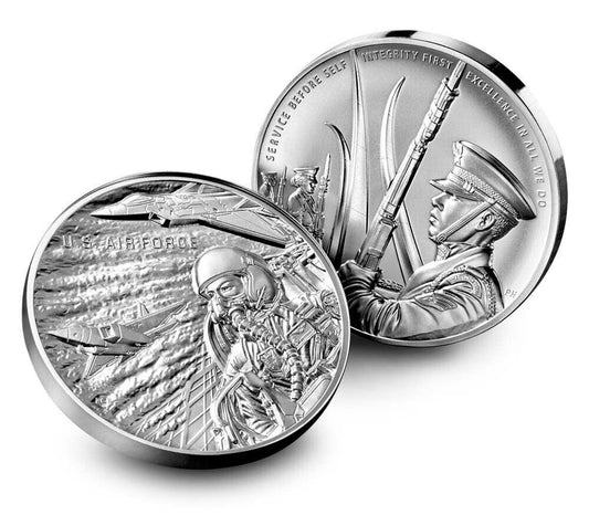 2021-P 2.5oz U.S. Airforce High Relief Silver Medal