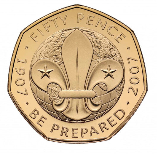 Great Britain 2007 Scout UK 50 Pence Gold Coin
