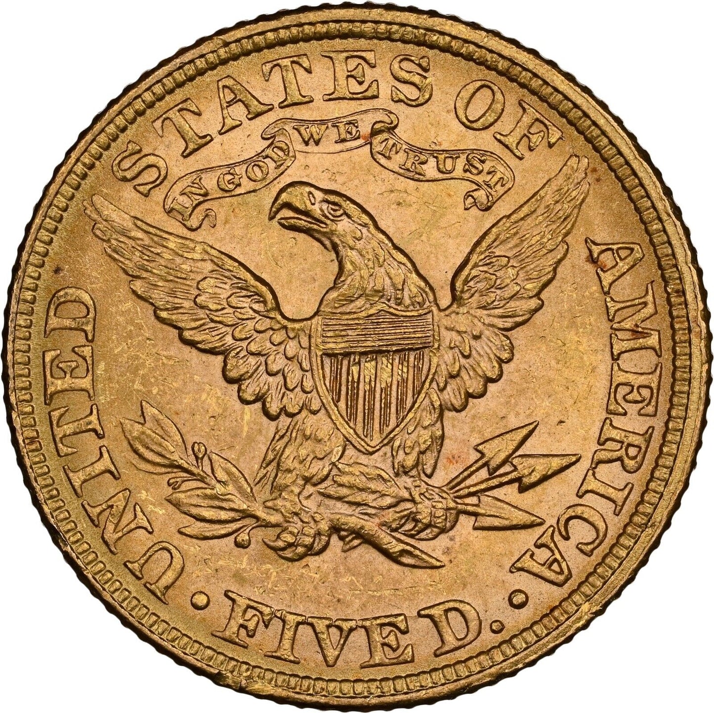 1894 Liberty Gold Half Eagle $5 Gold Coin - NGC MS64 - $1,750 Value amazing coin